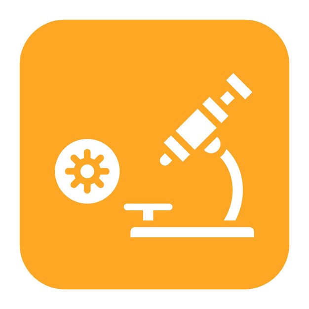 Imagen vectorial del icono del microscopio patógeno Puede utilizarse para enfermedades infecciosas