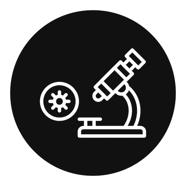 Imagen vectorial del icono del microscopio patógeno Puede utilizarse para enfermedades infecciosas