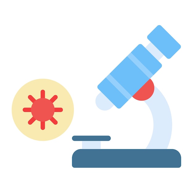 Imagen vectorial del icono del microscopio patógeno Puede utilizarse para enfermedades infecciosas