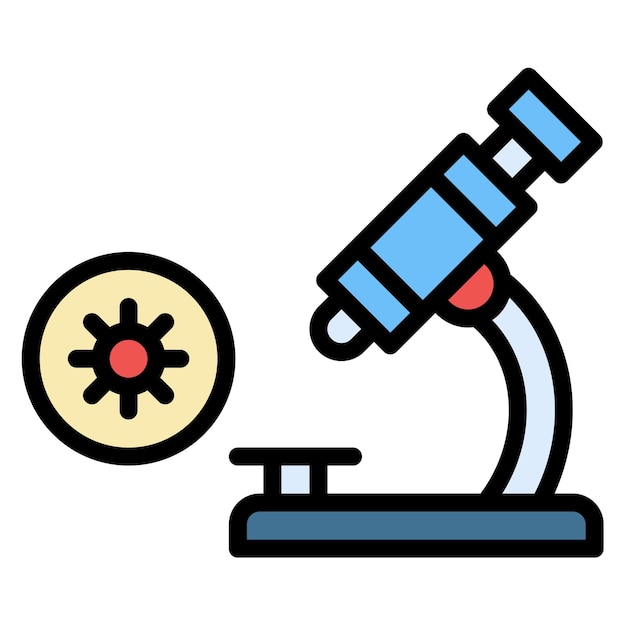 Imagen vectorial del icono del microscopio patógeno Puede utilizarse para enfermedades infecciosas