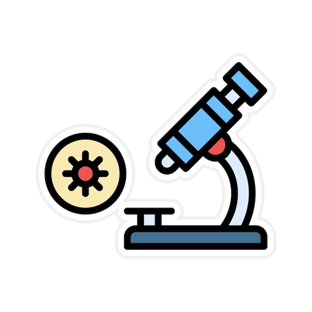 Imagen vectorial del icono del microscopio patógeno Puede utilizarse para enfermedades infecciosas