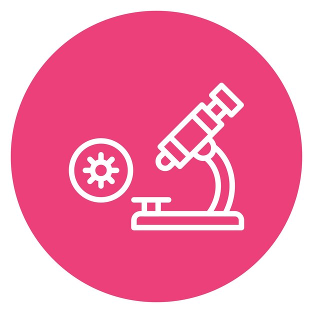Imagen vectorial del icono del microscopio patógeno Puede utilizarse para enfermedades infecciosas