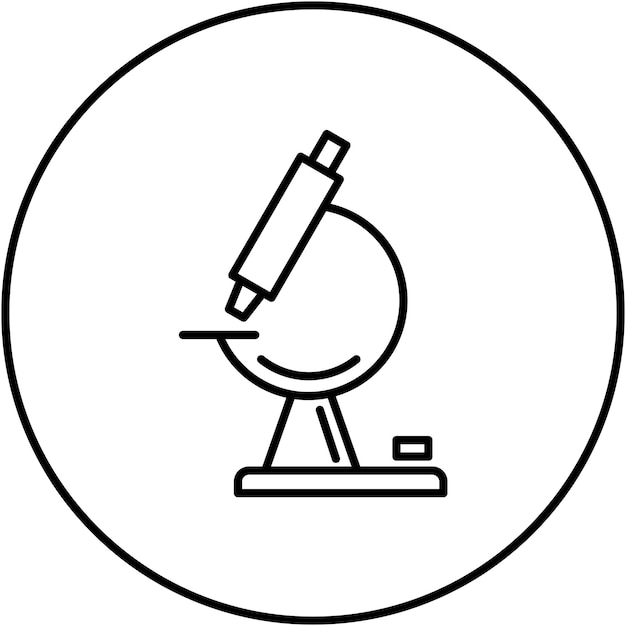 Imagen vectorial del icono del microscopio se puede utilizar para la energía nuclear