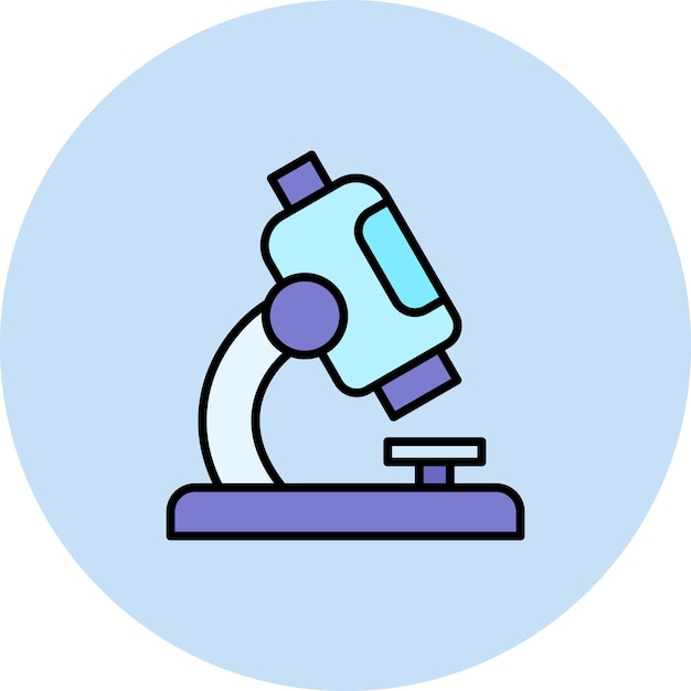 Imagen vectorial del icono del microscopio Se puede utilizar para la química