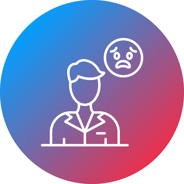 Imagen vectorial de icono de miedo Se puede usar para la inteligencia emocional