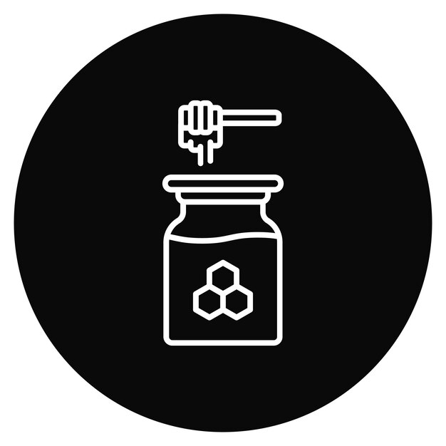 La imagen vectorial del icono de la miel se puede utilizar para la agricultura
