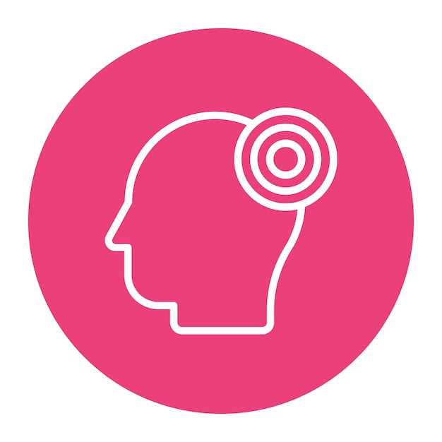 Imagen vectorial del icono de la migraña Se puede usar para el dolor corporal
