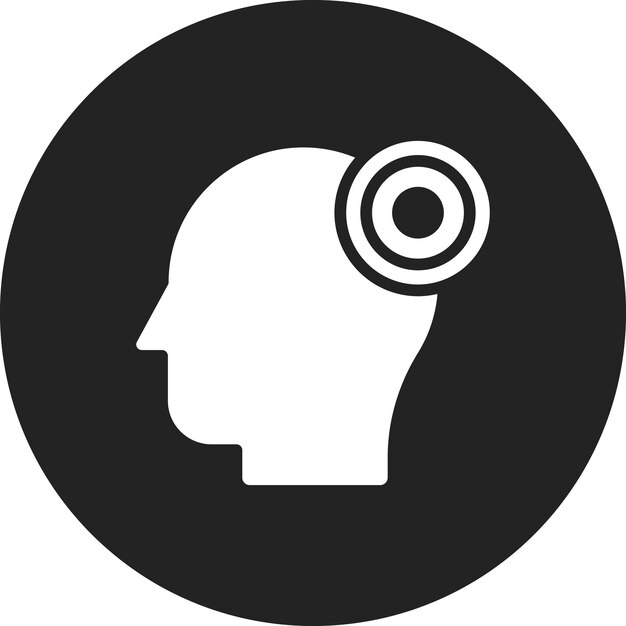 Imagen vectorial del icono de la migraña Se puede usar para el dolor corporal
