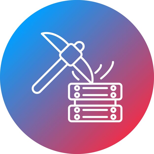 La imagen vectorial del icono de minería de datos se puede utilizar para Big Data