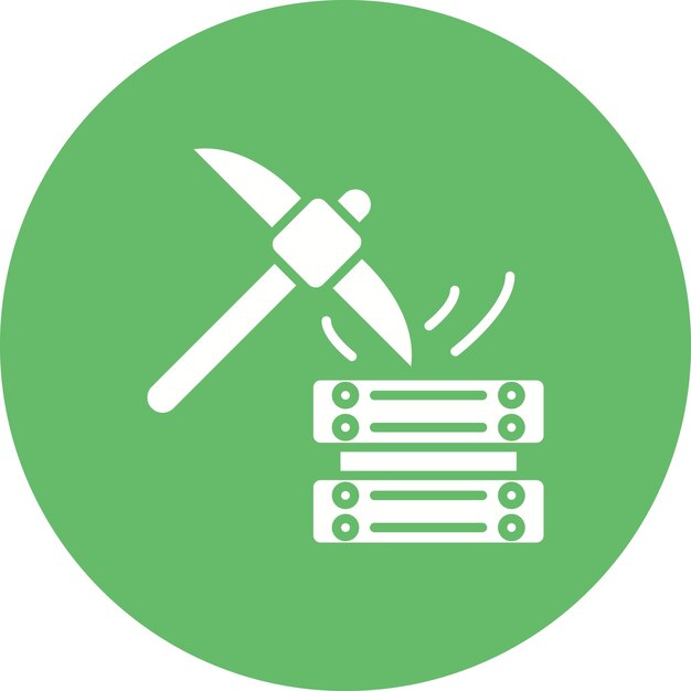 La imagen vectorial del icono de minería de datos se puede utilizar para Big Data