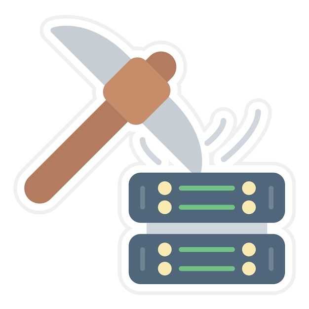 La imagen vectorial del icono de minería de datos se puede utilizar para Big Data