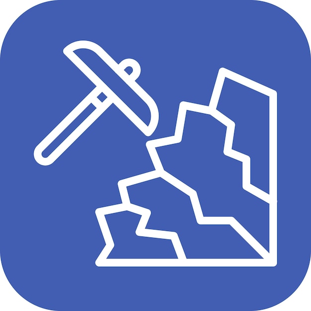 La imagen vectorial del icono de minería se puede utilizar para la arqueología