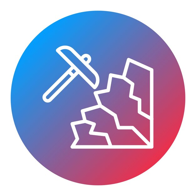 La imagen vectorial del icono de minería se puede utilizar para la arqueología