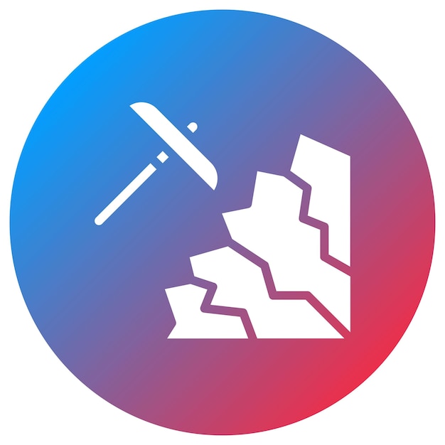 La imagen vectorial del icono de minería se puede utilizar para la arqueología