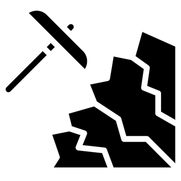 La imagen vectorial del icono de minería se puede utilizar para la arqueología