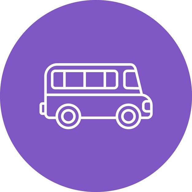 Imagen vectorial del icono de la minivan Se puede usar para el lavado de coches