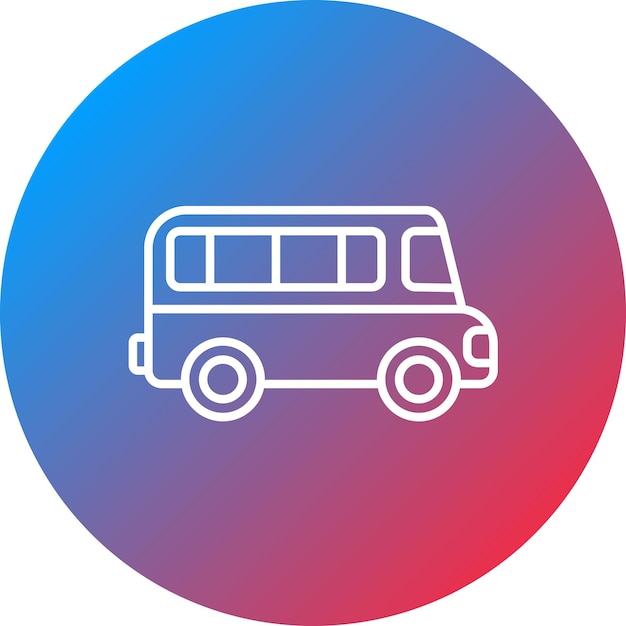Imagen vectorial del icono de la minivan Se puede usar para el lavado de coches