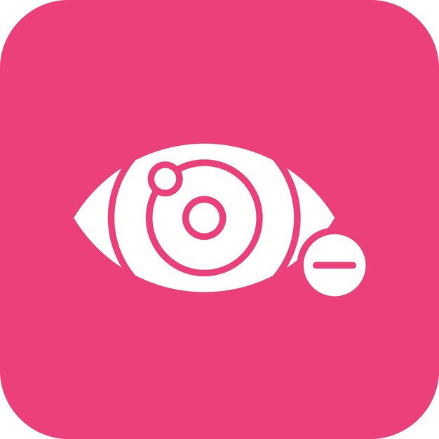 Imagen vectorial de icono de miopía Se puede utilizar para el optometrista