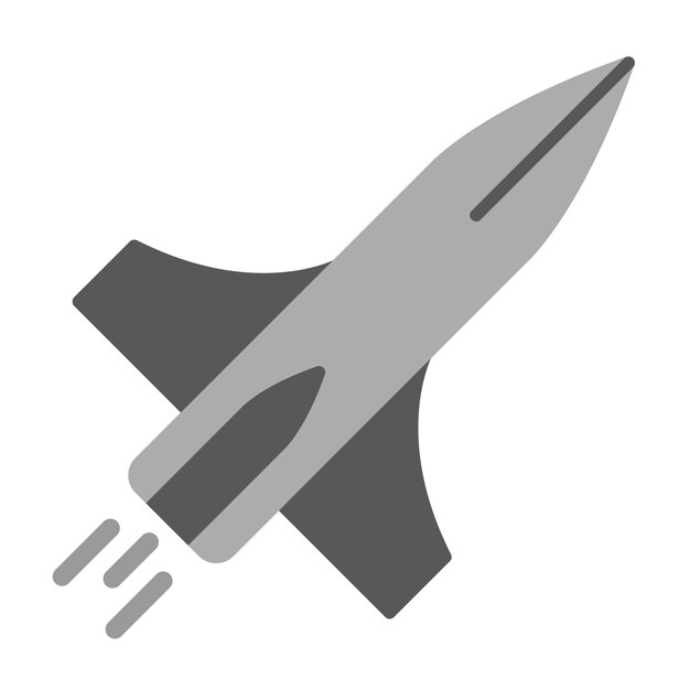 Imagen vectorial del icono del misil Se puede utilizar para la energía nuclear