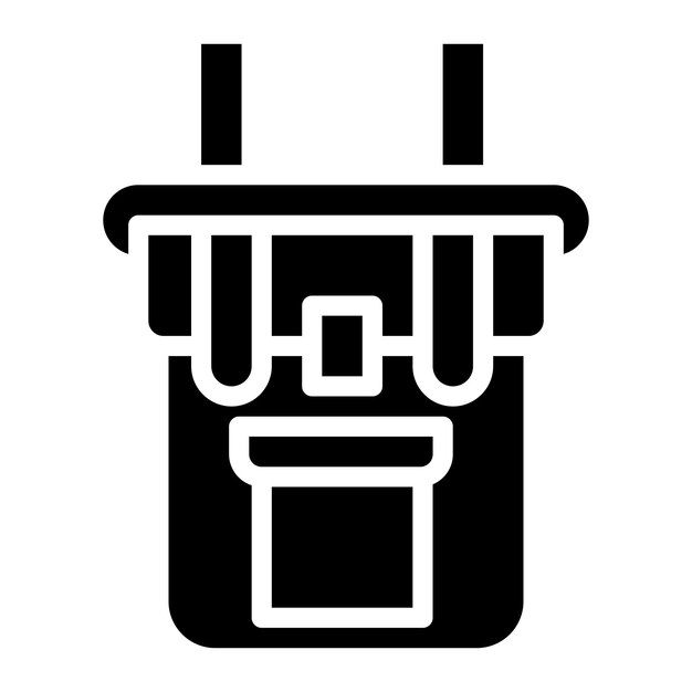 Imagen vectorial del icono de la mochila de escalada Se puede utilizar para la escalada en roca