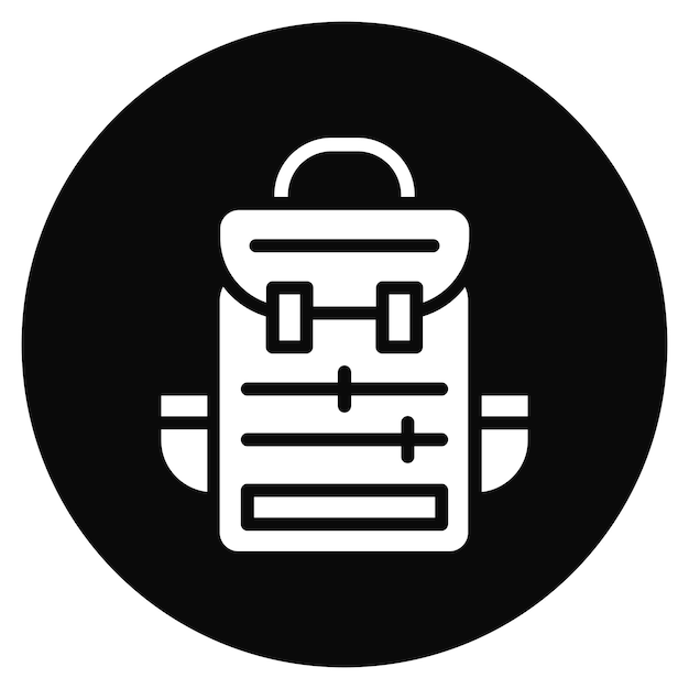Imagen vectorial del icono de la mochila Se puede usar para diversión al aire libre