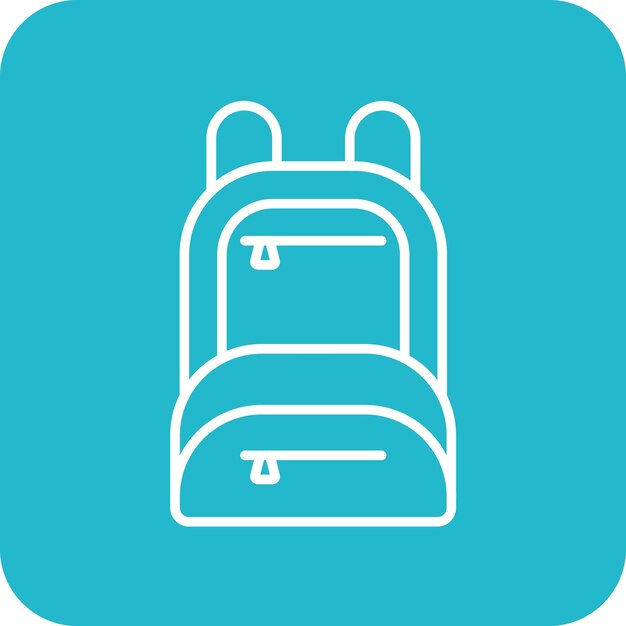 Imagen vectorial del icono de la mochila Se puede usar para el gimnasio