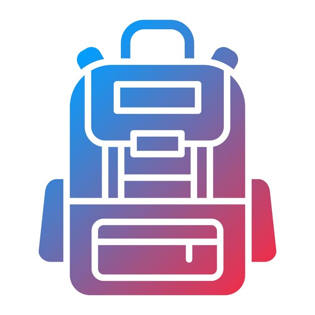 Imagen vectorial del icono de la mochila Se puede usar para la moda