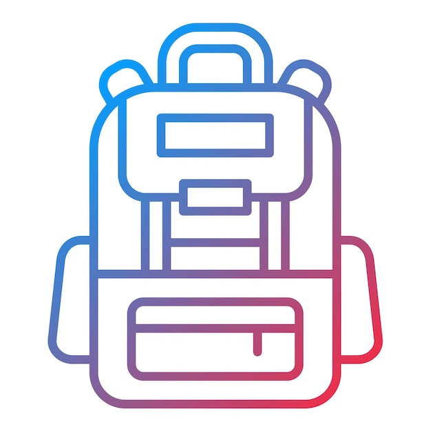 Imagen vectorial del icono de la mochila Se puede usar para la moda