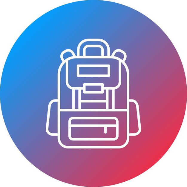 Imagen vectorial del icono de la mochila Se puede usar para la moda
