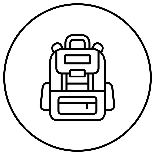 Imagen vectorial del icono de la mochila Se puede usar para la moda
