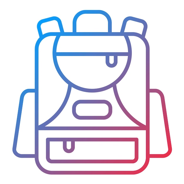Imagen vectorial del icono de la mochila Se puede usar para ropa
