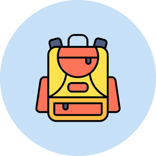 Imagen vectorial del icono de la mochila Se puede usar para ropa