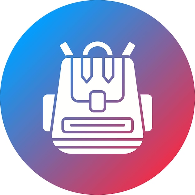Imagen vectorial del icono de la mochila puede usarse para viajes