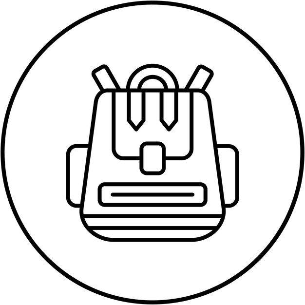 Imagen vectorial del icono de la mochila puede usarse para viajes