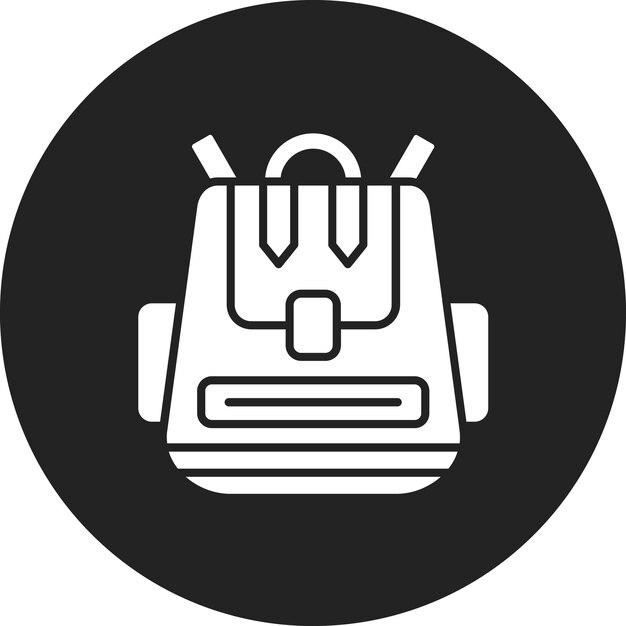 Imagen vectorial del icono de la mochila puede usarse para viajes