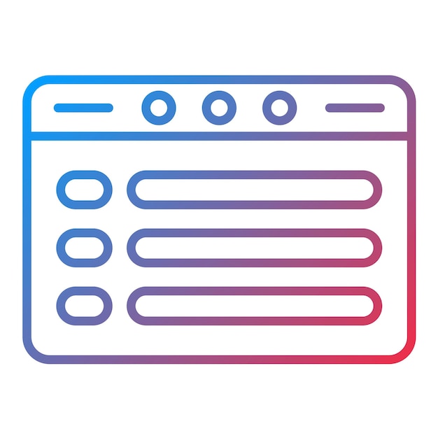 Imagen vectorial de icono modal Se puede usar para UX e UI