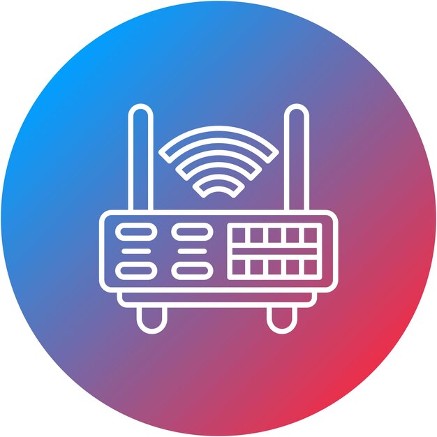 Imagen vectorial del icono del módem inalámbrico Se puede utilizar para el alojamiento web