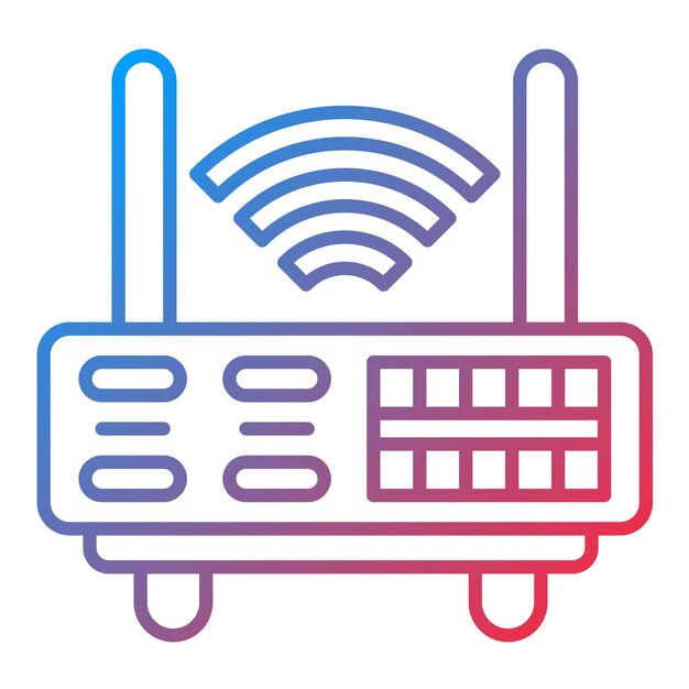 Imagen vectorial del icono del módem inalámbrico Se puede utilizar para el alojamiento web