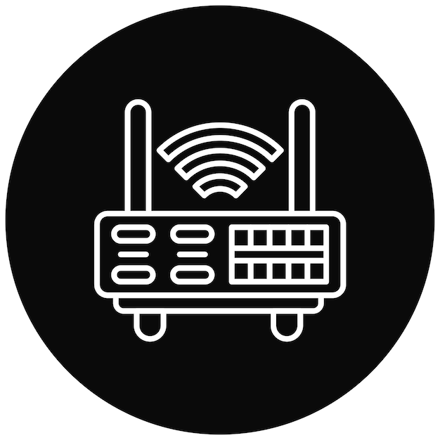 Imagen vectorial del icono del módem inalámbrico Se puede utilizar para el alojamiento web