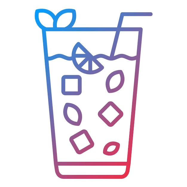 Imagen vectorial del icono de Mojito Se puede usar para bebidas