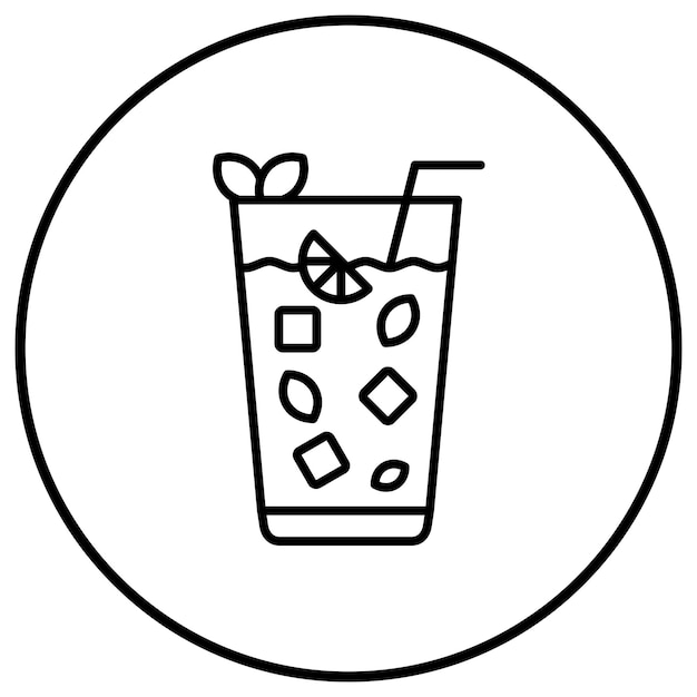 Imagen vectorial del icono de Mojito Se puede usar para bebidas