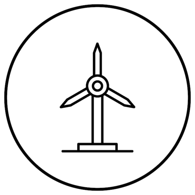 Imagen vectorial del icono del molino de viento Se puede usar para Wild West