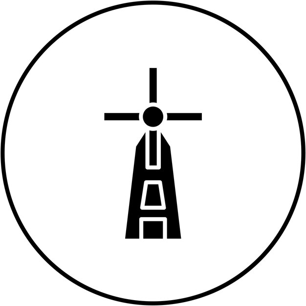 La imagen vectorial del icono del molino de viento se puede utilizar para el otoño