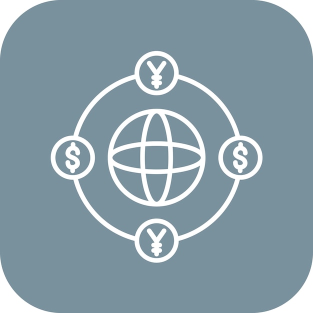 Imagen vectorial del icono de la moneda de cambio Se puede utilizar para los servicios de dinero en línea
