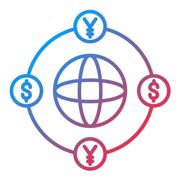 Imagen vectorial del icono de la moneda de cambio Se puede utilizar para los servicios de dinero en línea