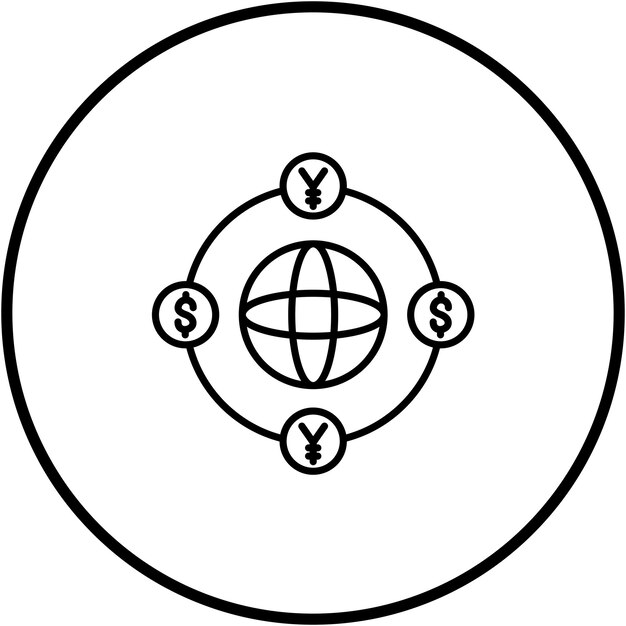 Imagen vectorial del icono de la moneda de cambio Se puede utilizar para los servicios de dinero en línea