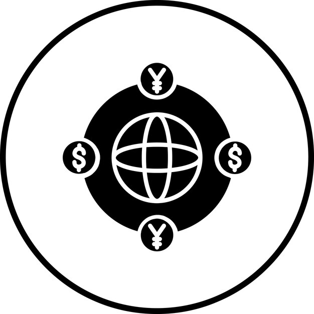 Imagen vectorial del icono de la moneda de cambio Se puede utilizar para los servicios de dinero en línea
