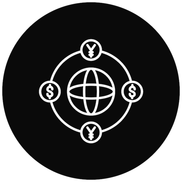 Imagen vectorial del icono de la moneda de cambio Se puede utilizar para los servicios de dinero en línea