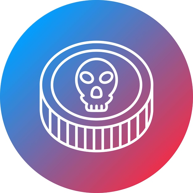 Imagen vectorial del icono de la moneda pirata Se puede usar para Pirata