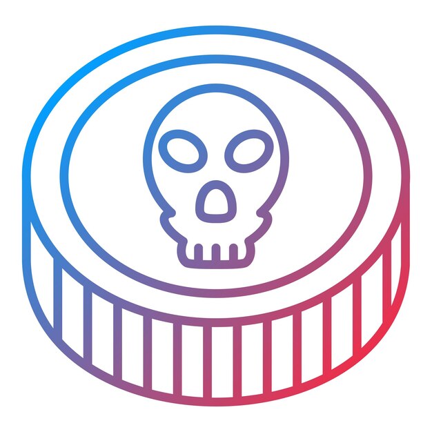 Imagen vectorial del icono de la moneda pirata Se puede usar para Pirata